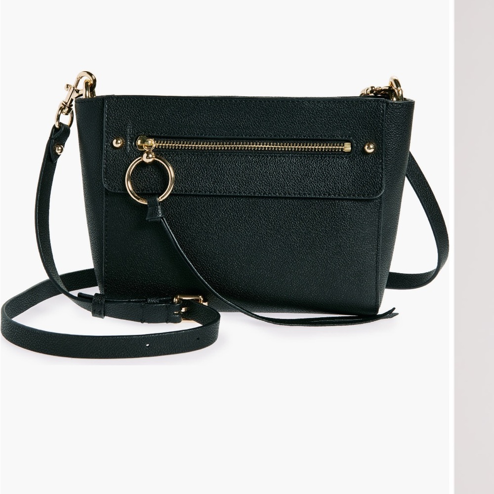 Rebecca Minkoff Black Crossbody Bag with Gold Accents